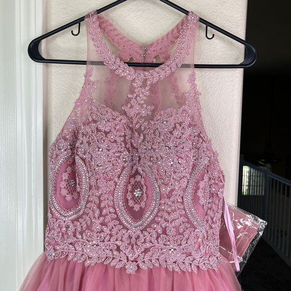 Nox Anabel Sparkly Lace Applique Bodice Tulle Cocktail Mini Dress-New Size M - Picture 4 of 12